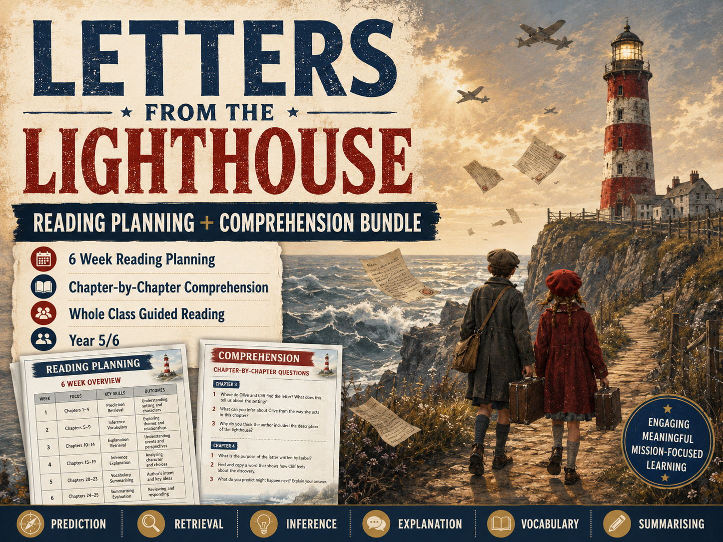Letters from the Lighthouse – Year 5/6 Reading Planning and Comprehension Bundle