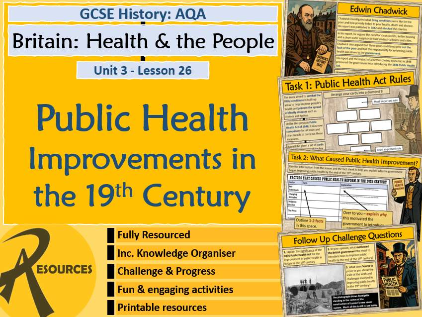 Public Health Improvement 19th Century - Britain Health & People - GCSE History - AQA