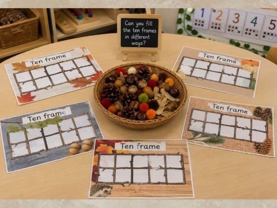 Autumn theme Ten Frame Mats