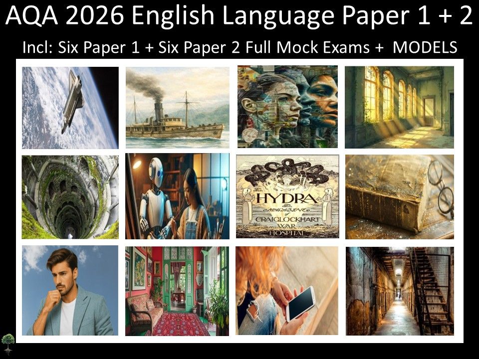 Twelve AQA 2026 GCSE English Language Paper 1 + 2 Mocks | MODELS