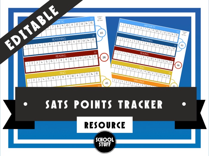 Editable SATs Points Tracker for Children - School Stuff