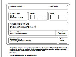 LaTeX Exam paper Template (A Level Math Paper)