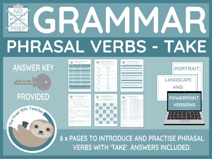 Phrasal Verbs with Take ESL Worksheets (PPT Version Included)