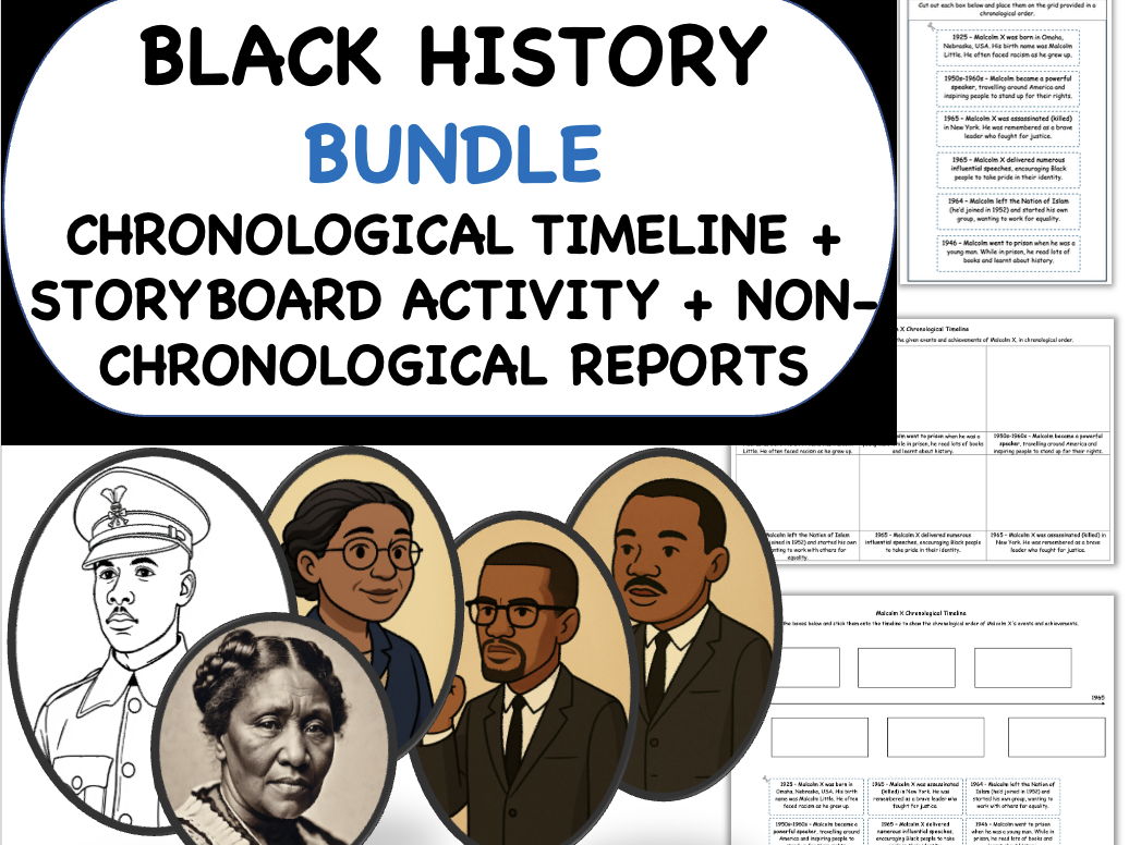 Black History - KS2 Bundle - Timelines and Non-Chronological Reports