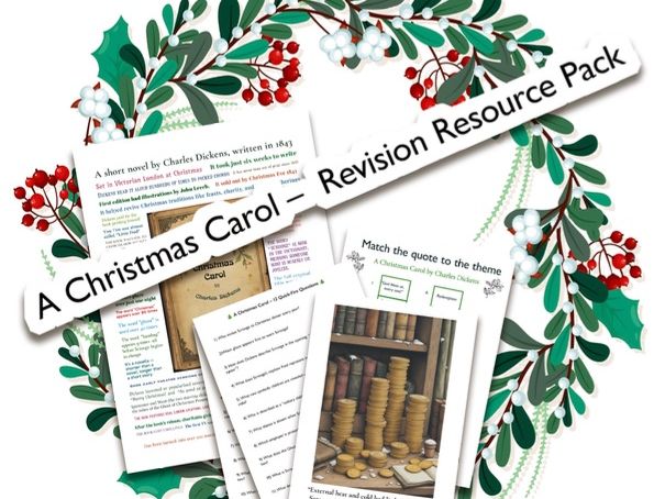 A Christmas Carol –  Revision Resource Pack (Posters, Quizzes & Worksheets)