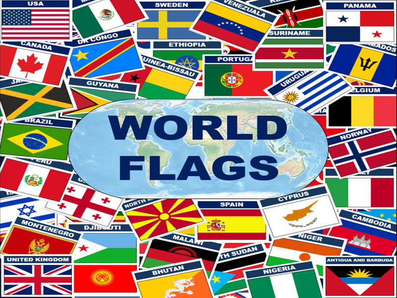 200 WORLD FLAGS A4 POSTERS - GEOGRAPHY DISPLAY