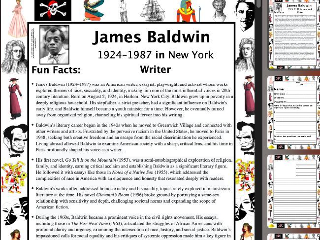 James Baldwin PACKET & ACTIVITIES, Important Historical Figures Series