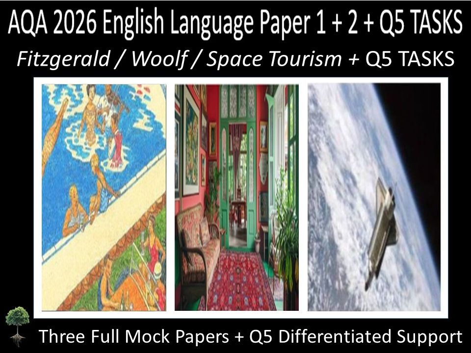 Three AQA 2026 English Language Paper 1 + 2 Mock | Q5 DIFFERENTIATED SUPPORT