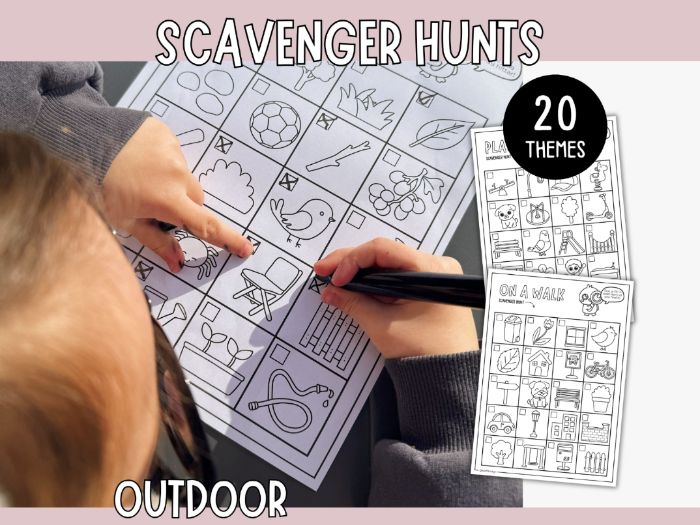 Outdoor Scavenger Hunts for Kids - 20 Printable Activity Pages