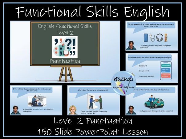 English Functional Skills - Level 2 - Punctuation PowerPoint Lesson