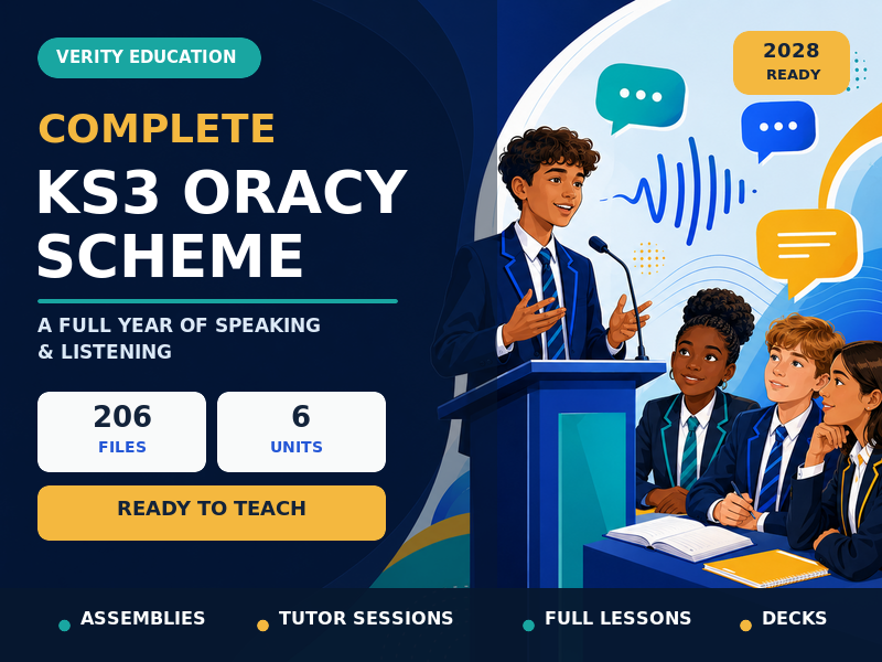 KS3 Oracy: Complete Year | 6 Units, 36 Sessions, 3 Delivery Modes