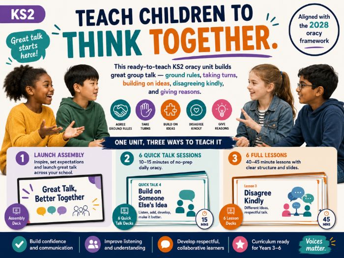 KS2 Oracy Unit 2: Talking Together | Group Talk & Discussion (No-Prep)`