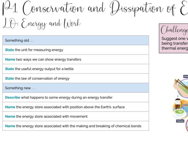 P1 Energy and Work