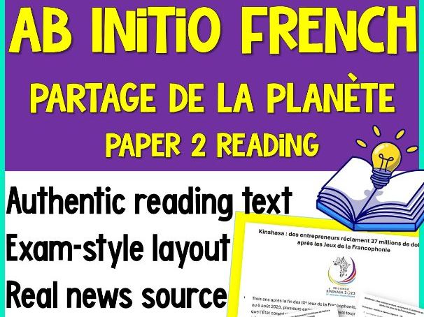 IB French Ab Initio: Experiences | Org Soc | Authentic Reading | Exam Prep