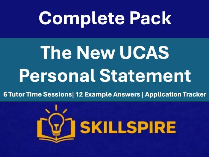 New UCAS Personal Statement Tutor Time Pack | 6 Sessions + 12 Example Answers + Application Tracker