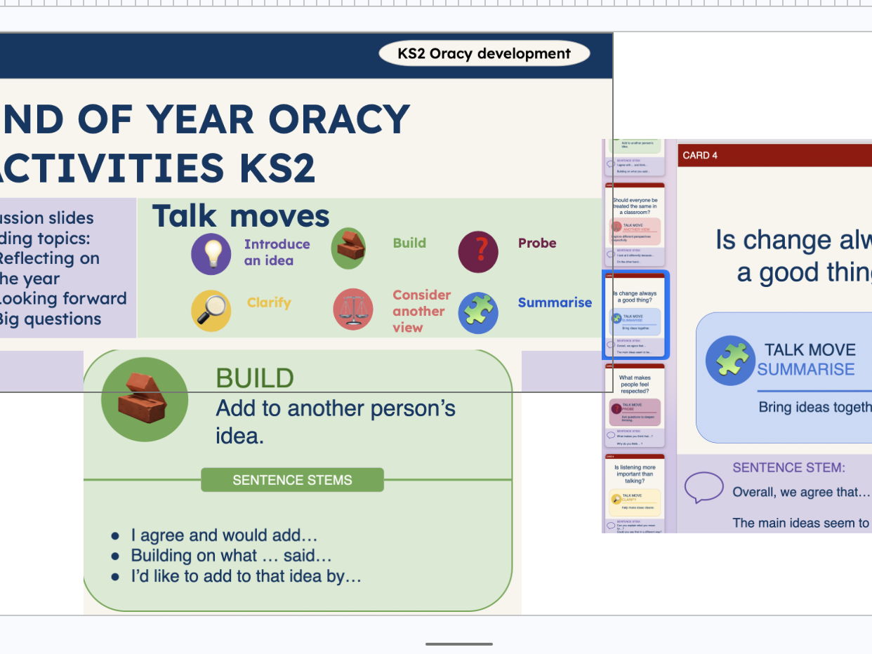KS2 Tracy Bundle | Discussion Slides, Talk Move Posters & Transition Discussion Cards