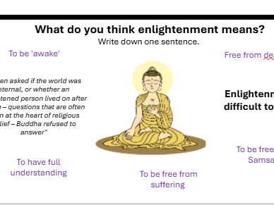 KS3 RE – Enlightenment, Nirvana & The Middle Way (Buddhism Lesson)