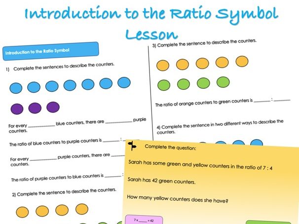 Year 6 Ratio - Introduction to the Ratio Symbol Lesson