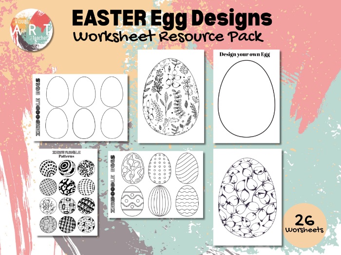 Easter Egg- Zentangle Designs worksheets