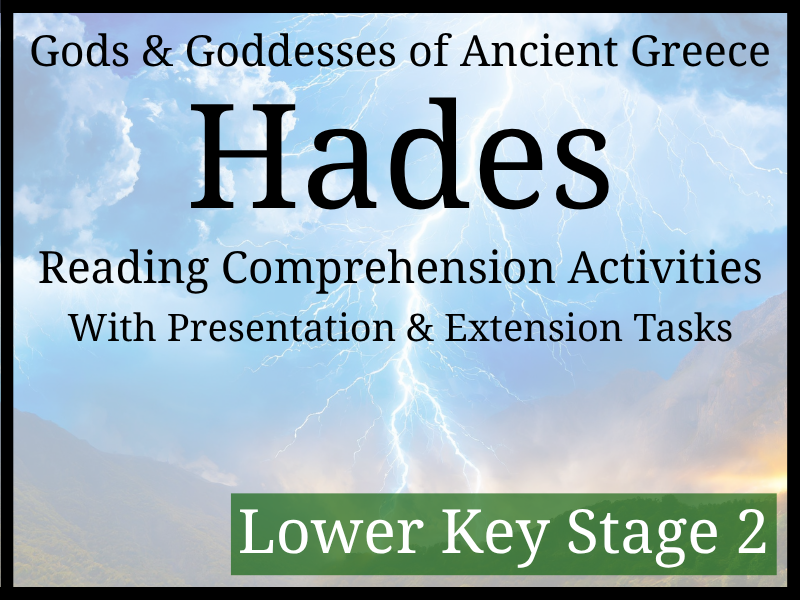 Hades Reading Comprehension Activities | Year 3 & Year 4 | LKS2