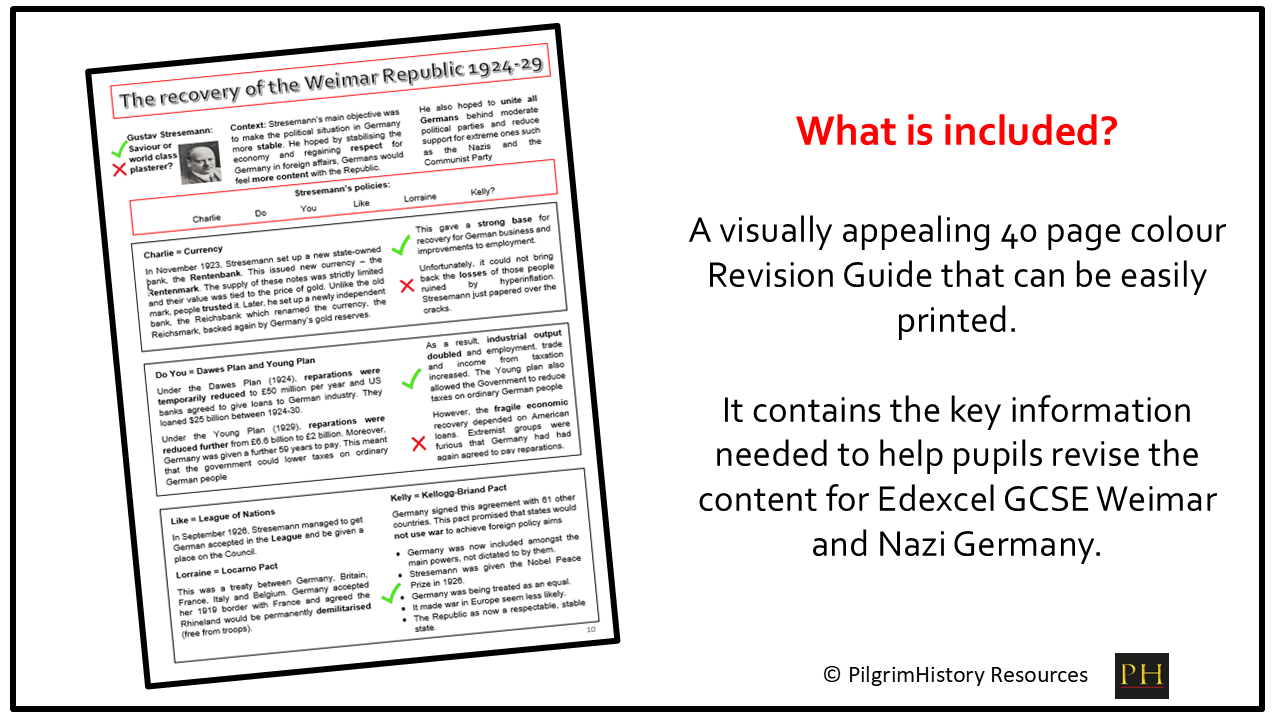 Edexcel GCSE History: Weimar and Nazi Germany 1918-39 Revision Guide ...