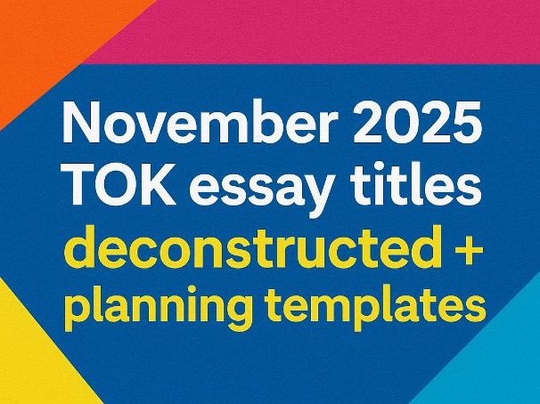 Unpacking November 2025 Prescribed Titles with planning template.