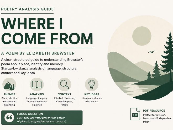 Where I Come From Stanza Analysis