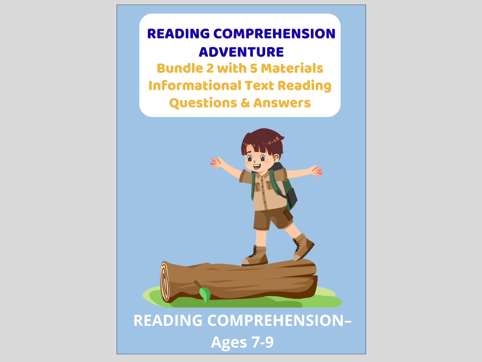 Reading Comprehension Adventure - Bundle 2 with 5 Materials Informational Text