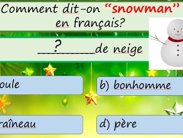 Joyeux Noël KS3 Free Lesson resources