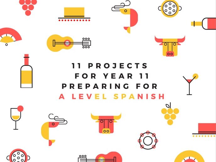 A Level Spanish - 11 Projects for Year 11 preparing for year 12