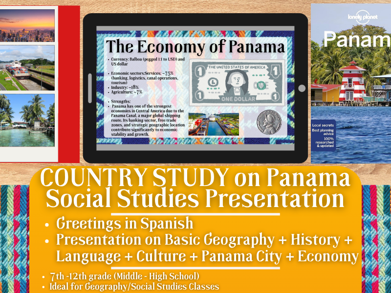 Panama Country Study - Geography + Social Studies Presentation - Central America