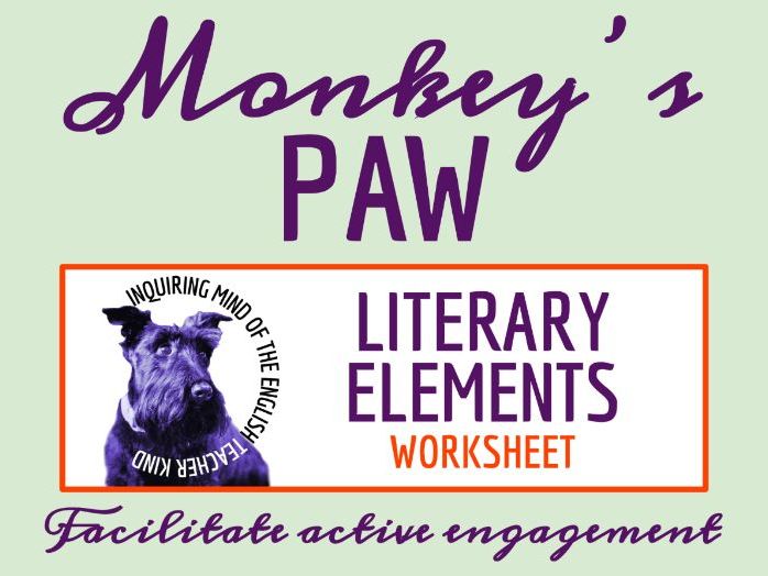 "The Monkey's Paw" Elements of Fiction Worksheet and Answer Key | Literary Craft Activity