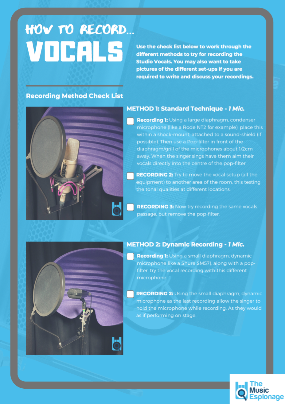 How to Record VocalsFULL LESSON Teaching Resources