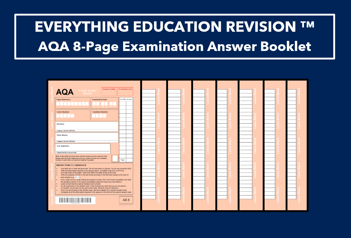AQA Public Examination Answer Booklets (Printable for Mock Exams