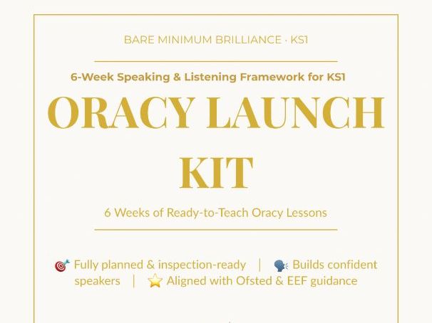 KS1 Oracy Launch Kit | 6-Week Speaking & Listening Framework | Ofsted & EEF Aligned