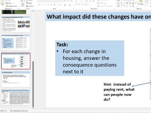 OCR B GCSE history people's health modern 2. housing