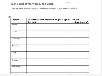 2 KS3 vocabulary tests - aimed at year 8 and 9 but easily editable.