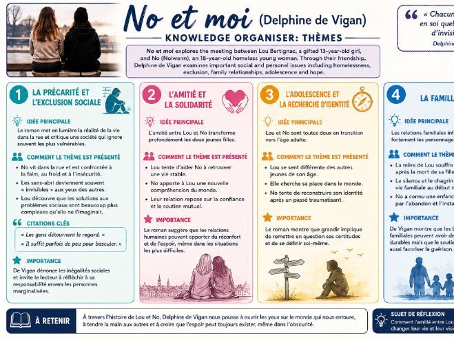 No et Moi - knowledge organisers