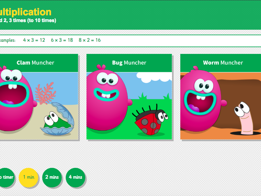 2 and 3 Times Tables Up to 10x Interactive Game KS2 Number