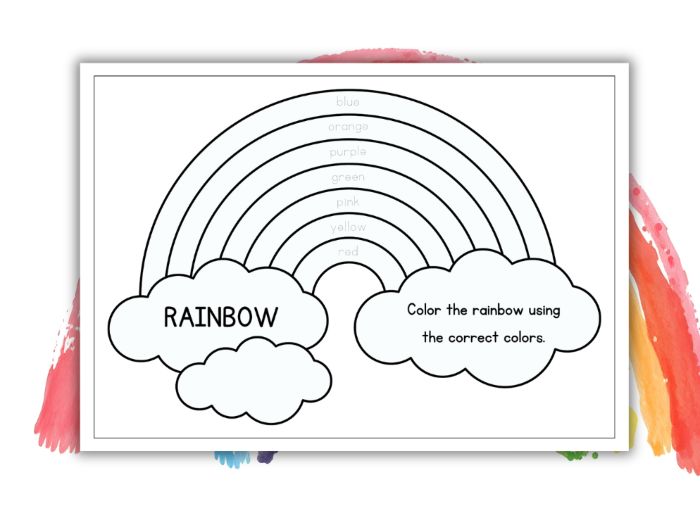 Rainbow Coloring Worksheet