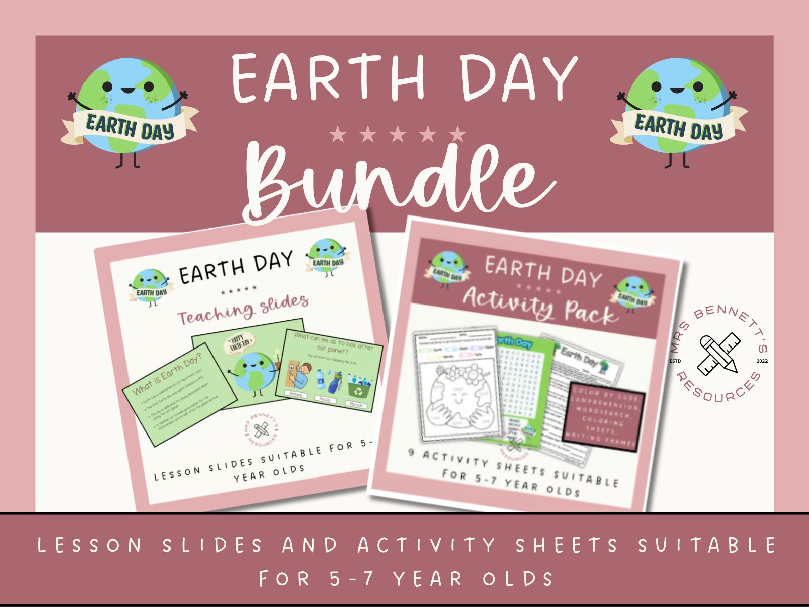 Earth Day Bundle Lesson Slides plus Activity Pack - KS1