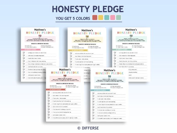 Kids Honesty Pledge | Tell the Truth | Behavior Correction | Therapy Tool