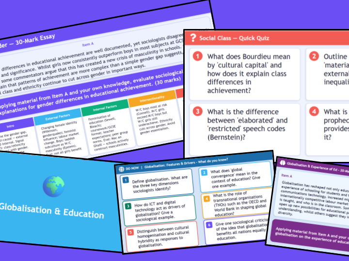 Year 13 Education Structured Revision