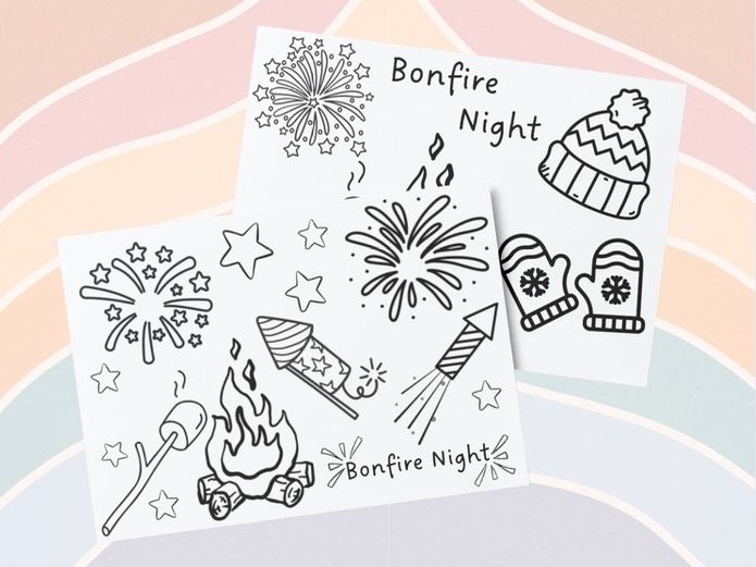 Bonfire Night Colour/Paint Sheet