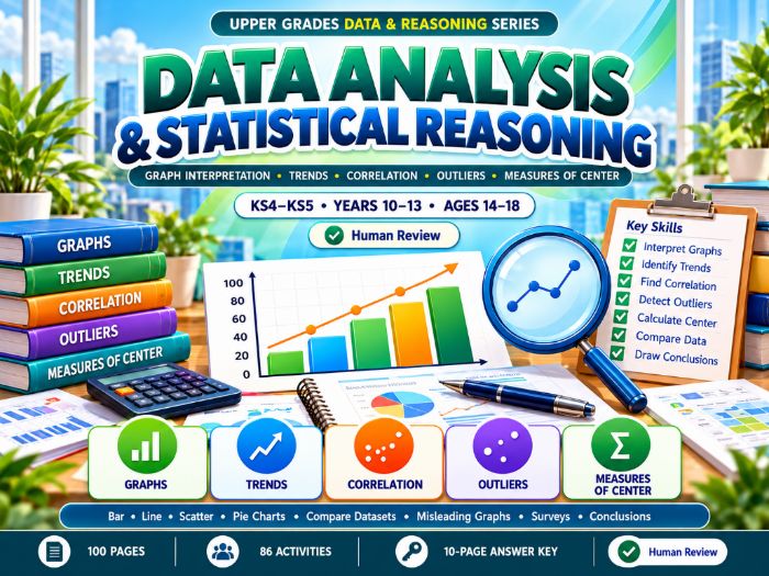 Data Analysis & Statistical Reasoning Workbook | KS4–KS5 | 100 Pages