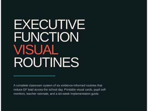 Executive Function Visual Routine System | 6 Classroom Routines | SEND Whole-Class Support | KS2-KS4