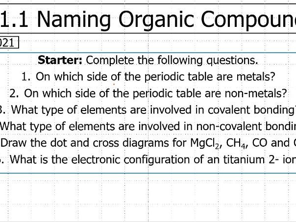 OCR 4.1.1 Naming Organic Compounds Pt. 1
