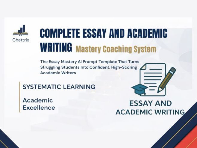 Complete Essay and Academic Writing Mastery Coaching System AI Prompt Template