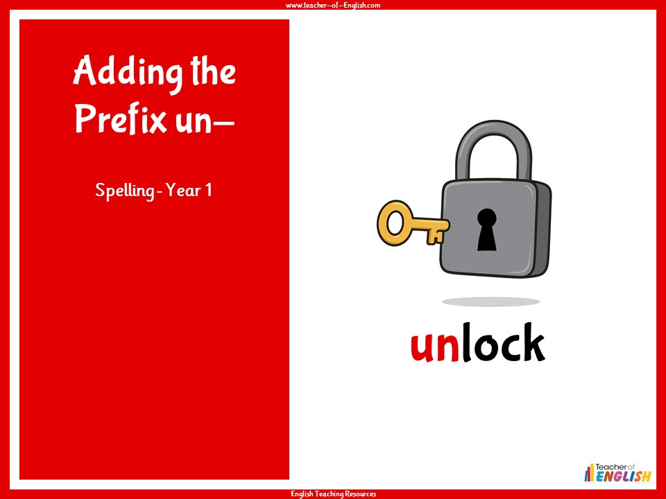 Adding the Prefix un- - Year 1 Spelling