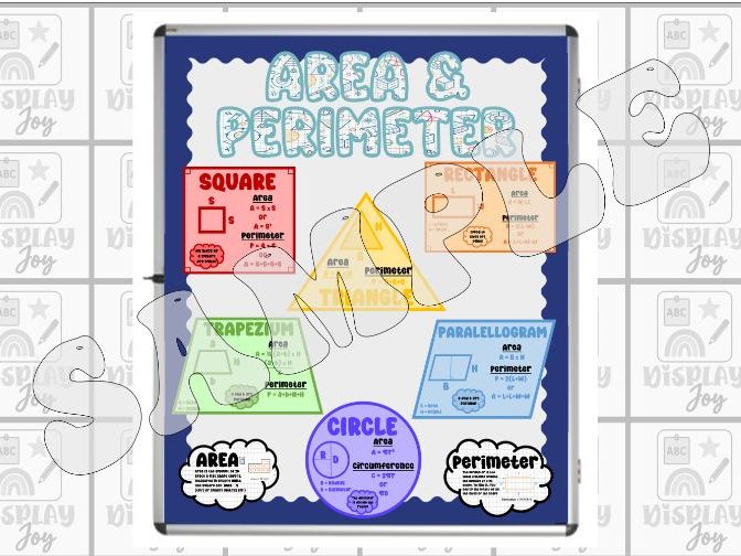 Maths Area and Perimeter Display
